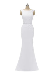 Floor-Length Chiffon Pink Bridesmaid Dress Cheap Sheath/Column Formal Dresses