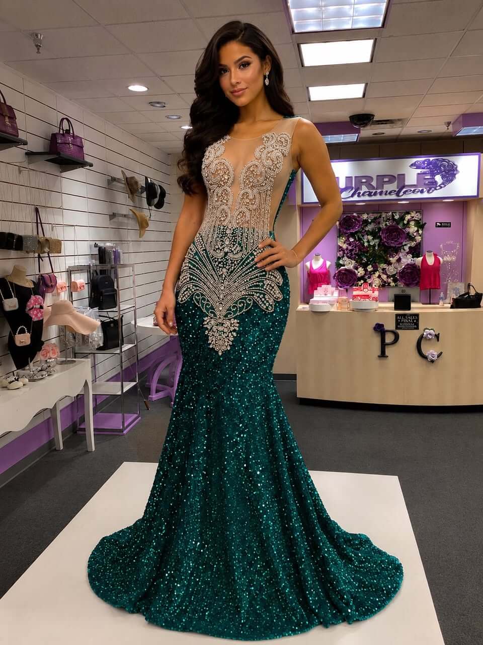 Luxury Sparkly Prom Dresses Royal Blue Sequin Mermaid for Black Girl