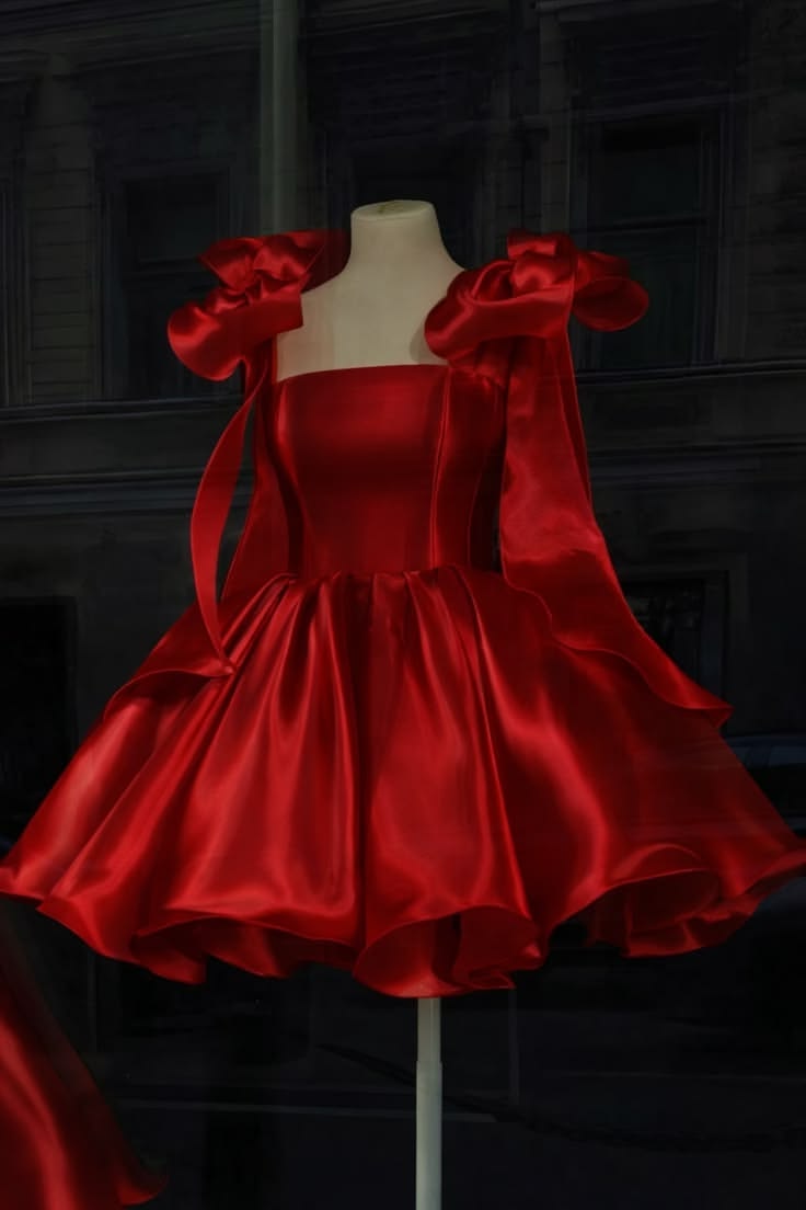 2026 New Style French Retro Bow Strapless Puffy Homecoming Dress Birthday Party Dress