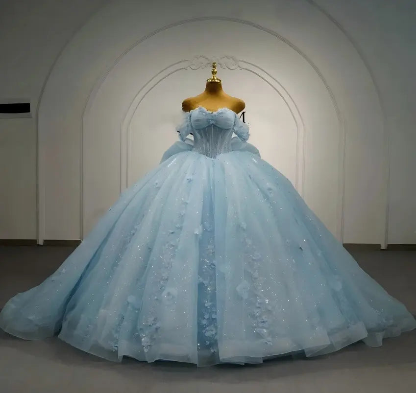 light blue quince dress