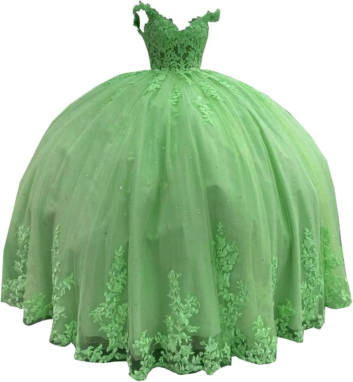 Off the Shoulder V Neck Quinceanera Dress Pink with Lace Applique