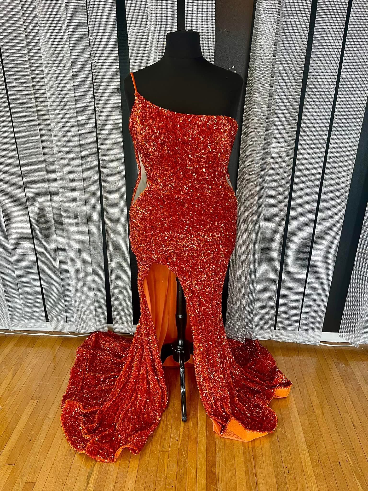 One Shoulder Long Emerald Green Prom Dress Mermaid Sequin