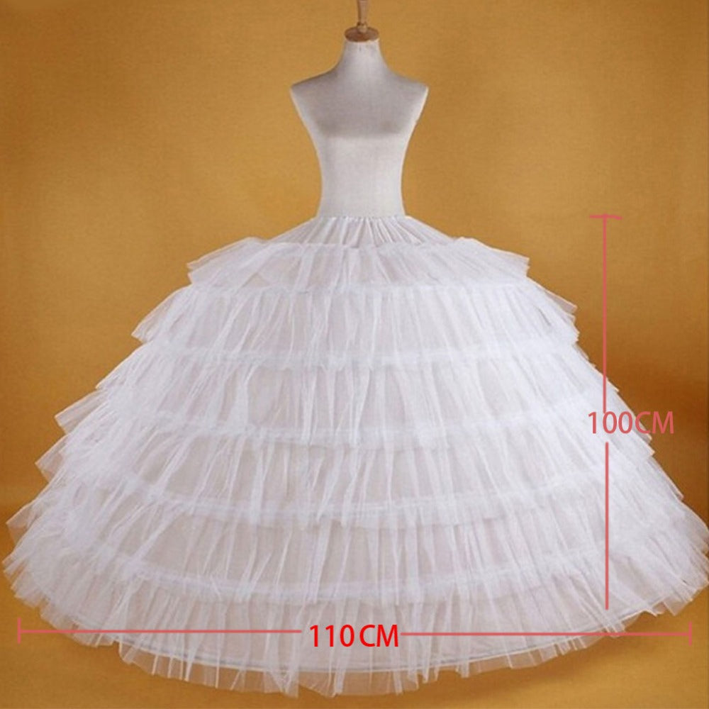 New Puffy 6 Hoops Steel Ring Petticoats for Quinceanera Wedding Dresses