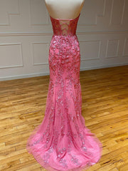 2024 Hot UK Red Lace Prom Dresses Purple Mermaid Long Appilique Evening Dress