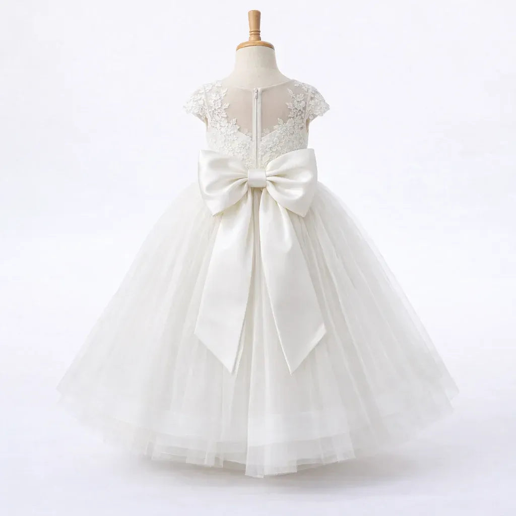 Pretty A Line White Lace Flower Girl Dress For Wedding Party