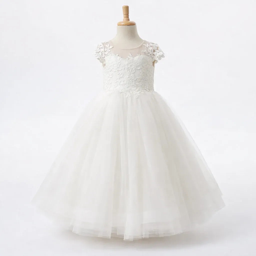 Pretty A Line White Lace Flower Girl Dress For Wedding Party
