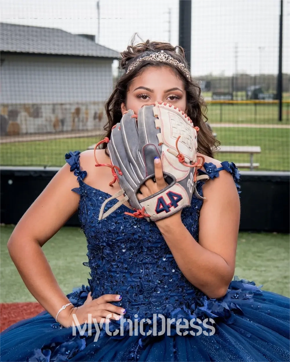 Princess Navy Blue Quinceanera Dress Near me