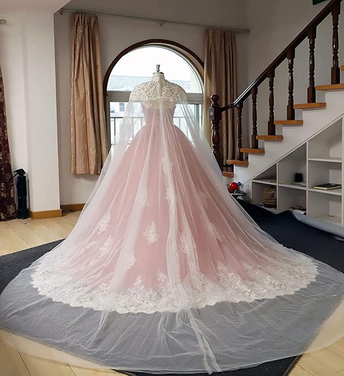 Puffy Lace Quinceanera Dresses with Cape Tulle Off Shoulder Wedding Dress