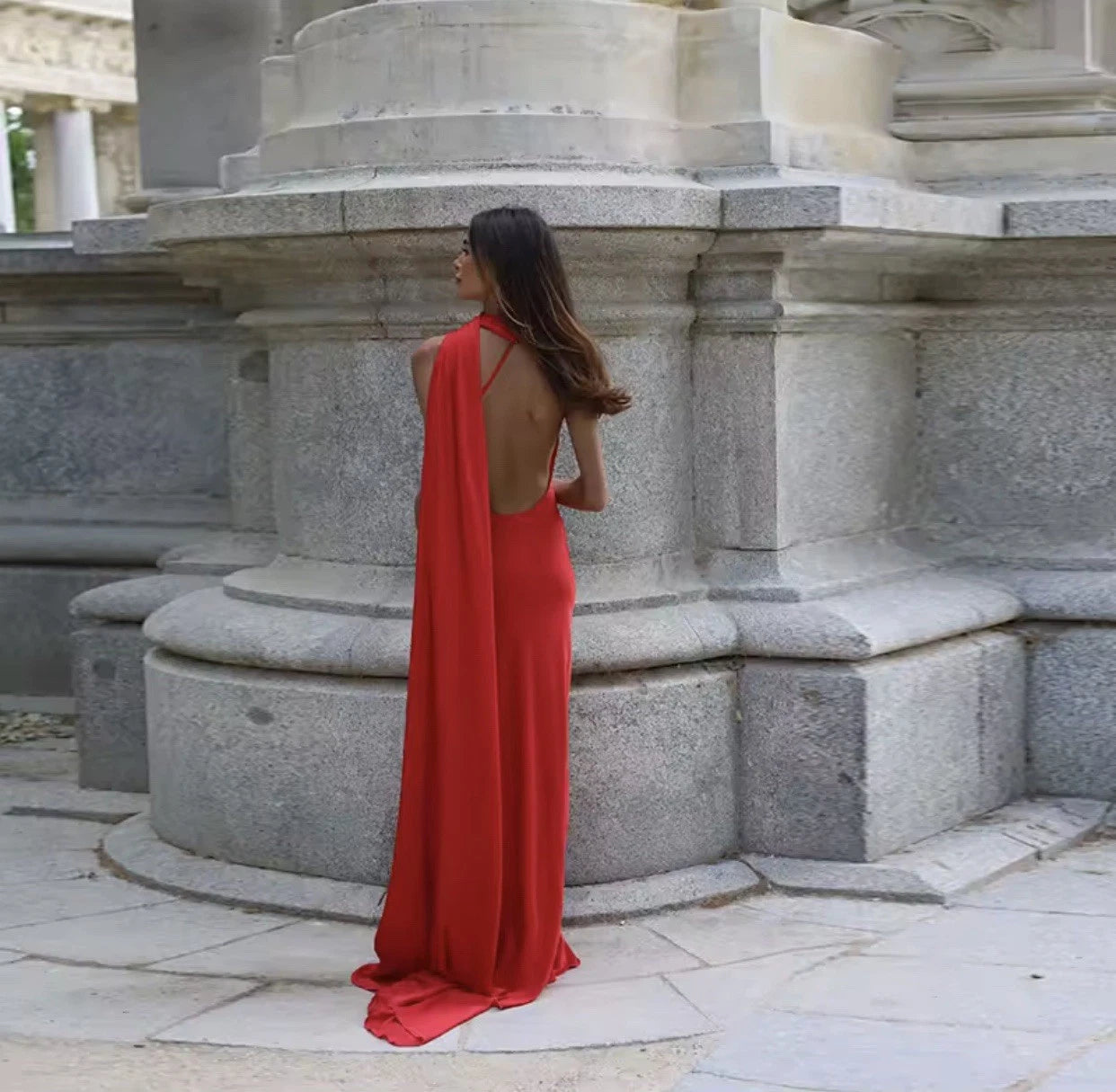 red-satin-wedding-guest-dress-halter-maxi-dress-mychicdress