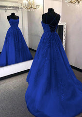 2024 Violet Purple Lace Long Prom Dresses A Line Evening Gown