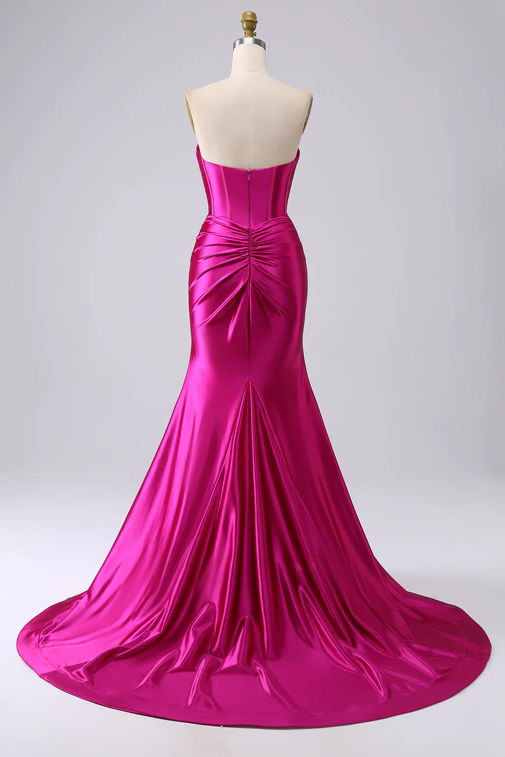 Black Long Prom Dress 2025 Sweetheart Satin Evening Dresses Mermaid - MyChicDress