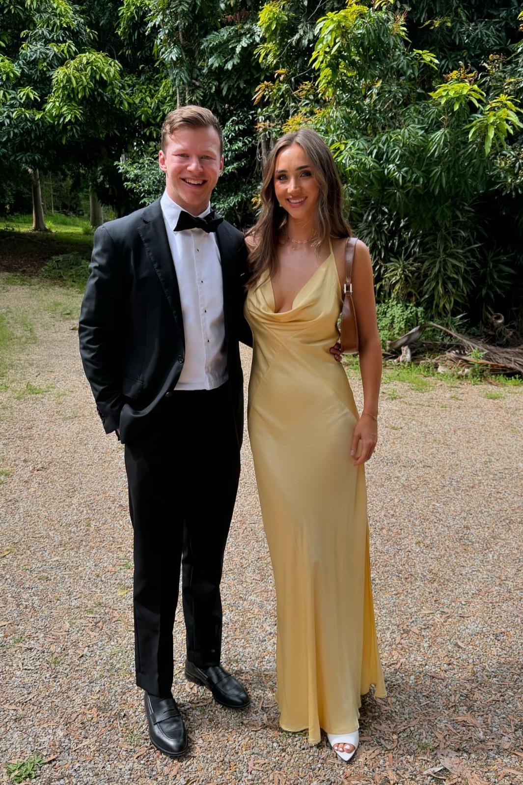 Sheath yellow Wedding Guest dress mermaid Bridesmaid Dress