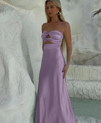 Sheath Long Yellow Prom Dresses Strapless Formal Gown