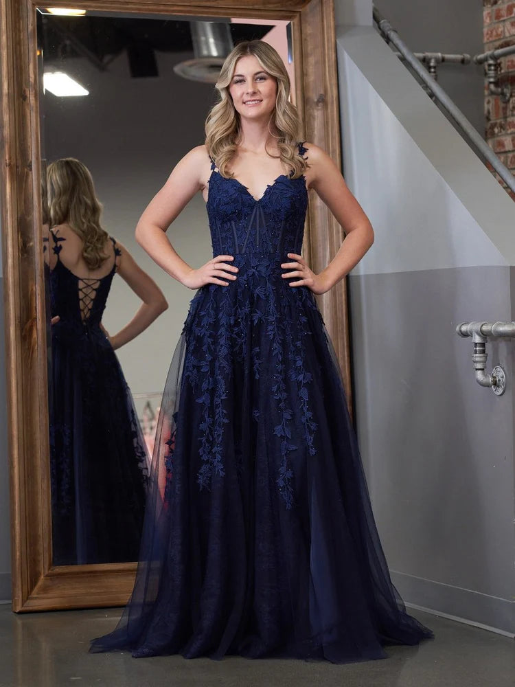 Cheap Hot Pink Lace Corset Prom Dresses A Line Formal Gowns