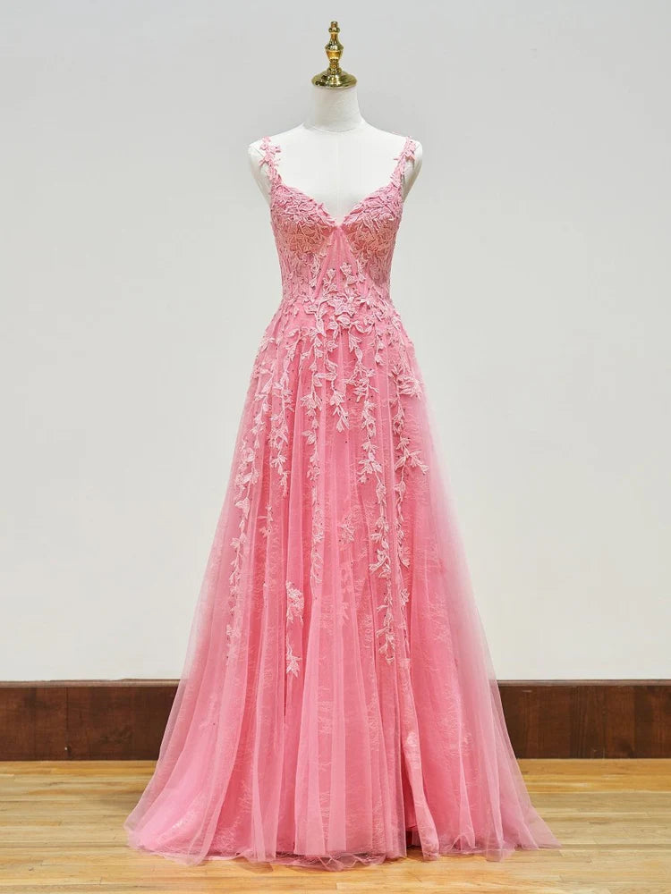 Sheath V Neck Red Lace Prom Dresses UK Long Evening Gowns