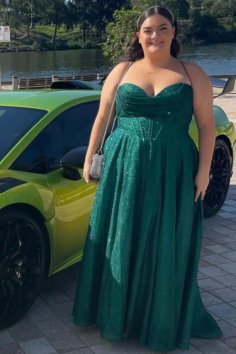 green dress Sheath Metallic Corset Prom Dress Cowl Neck with Slit