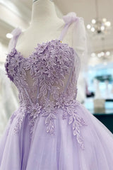 Short Lavender Floral Homecoming Dress A-Line Appliques Sweetheart