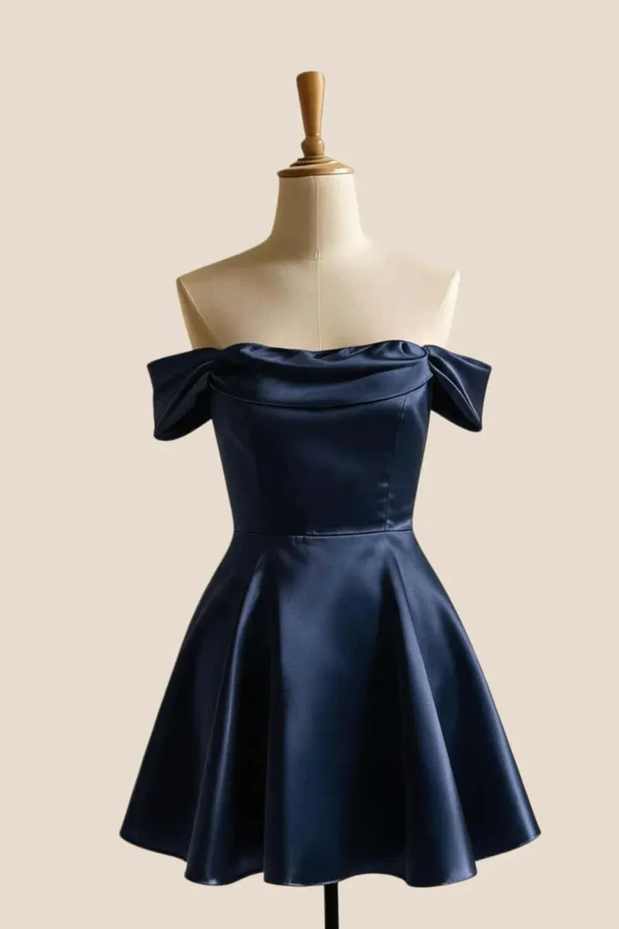 Simple Butter Yellow Hoco Dress A-line Short Dama Dress Off-Shoulder