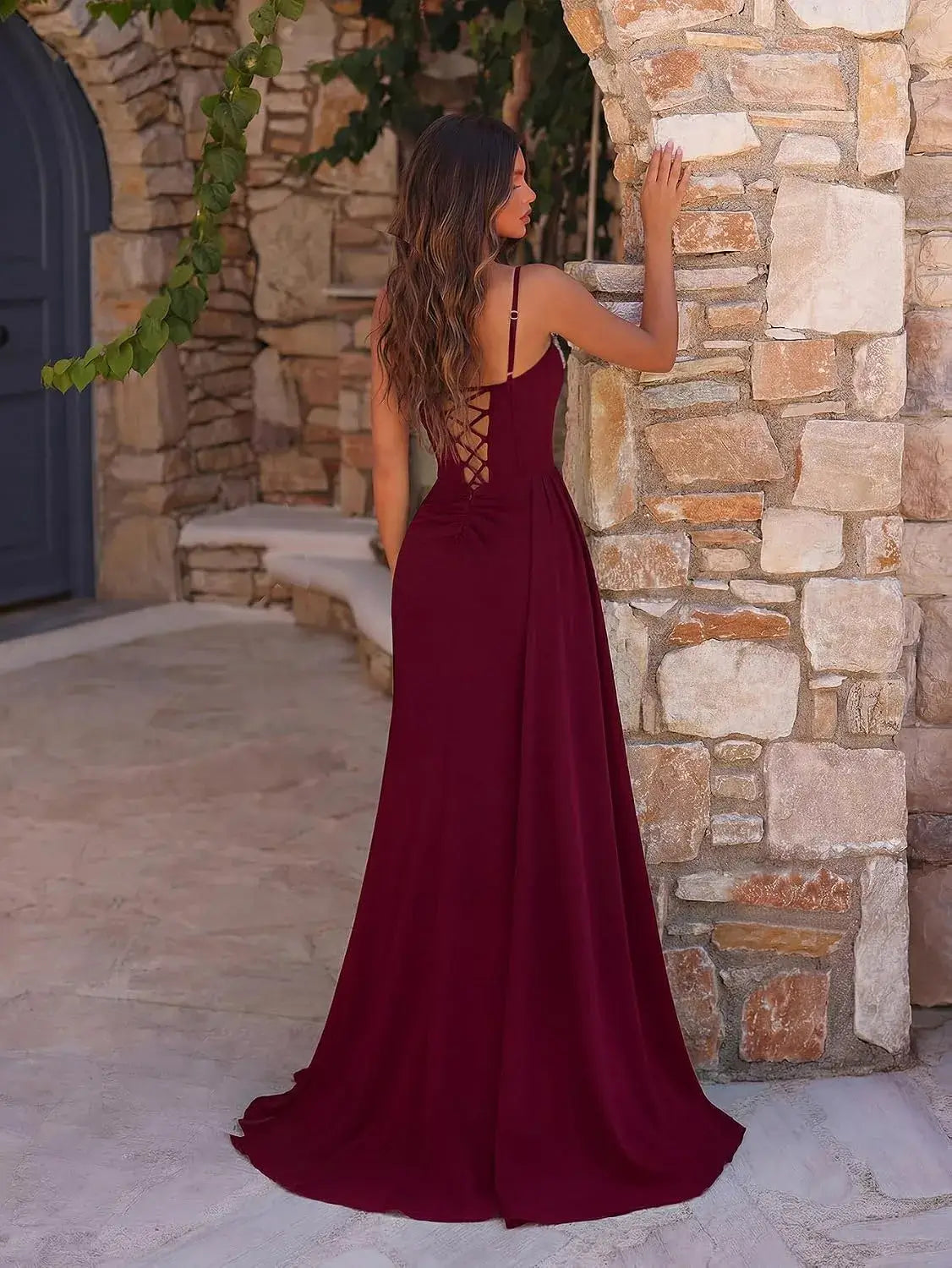 Sparkly Navy Blue Formal Dress for Women Evening Gown Floor-Length