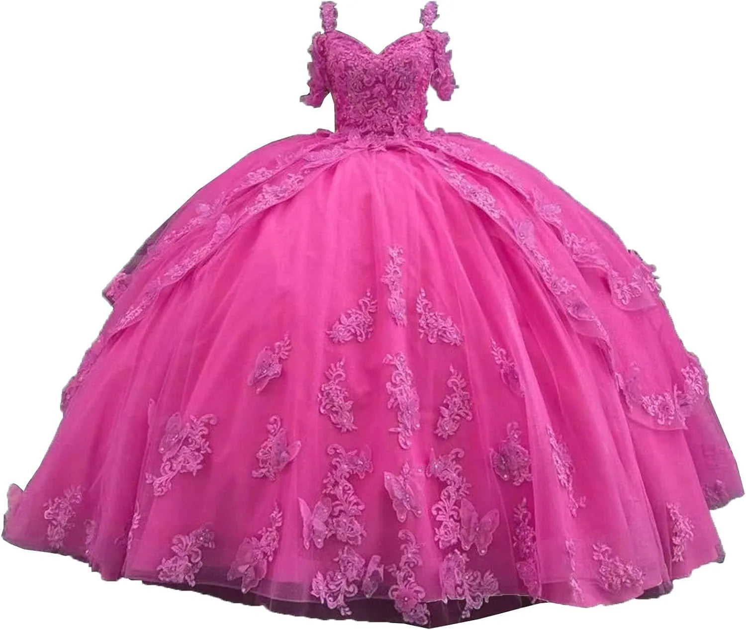 Sky Blue Sweetheart Butterfly Quinceanera Dresses Multi-Layer Sweet 16