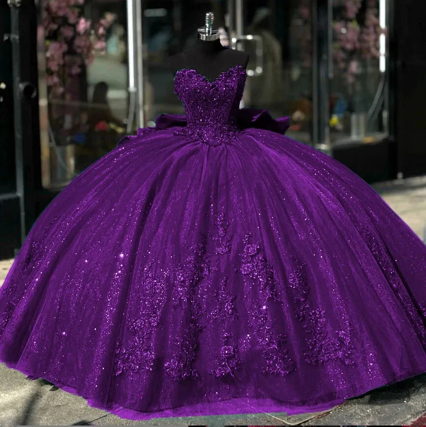 Vintage Strapless Emerald Green Quinceanera Dresses Lace Sweet 15 XV Gowns