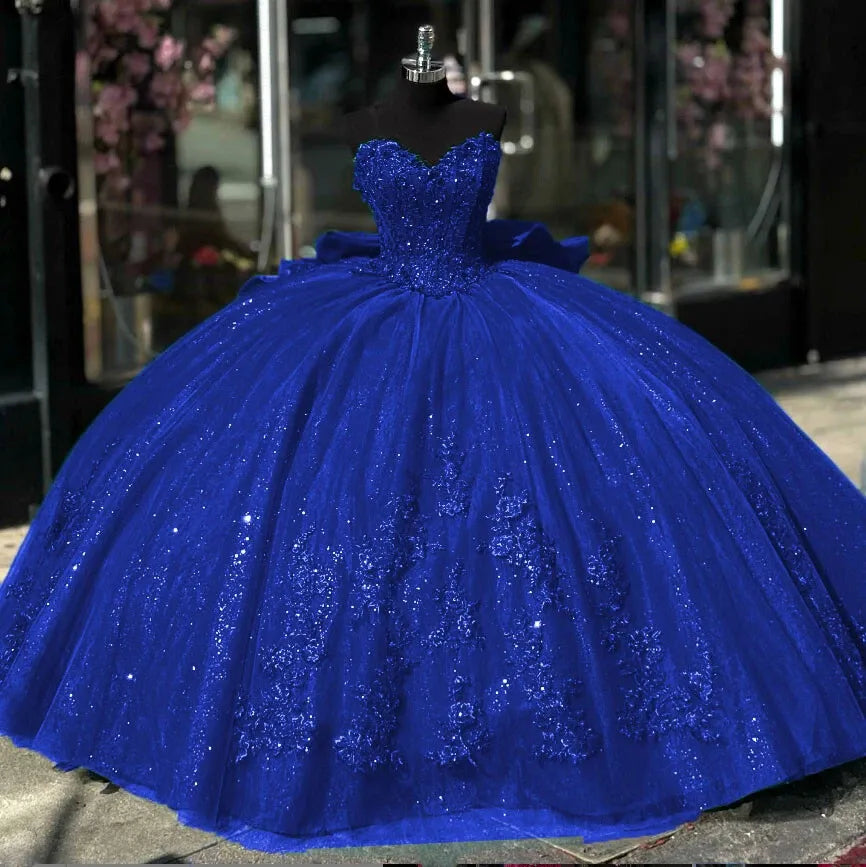 Vintage Strapless Emerald Green Quinceanera Dresses Lace Sweet 15 XV Gowns