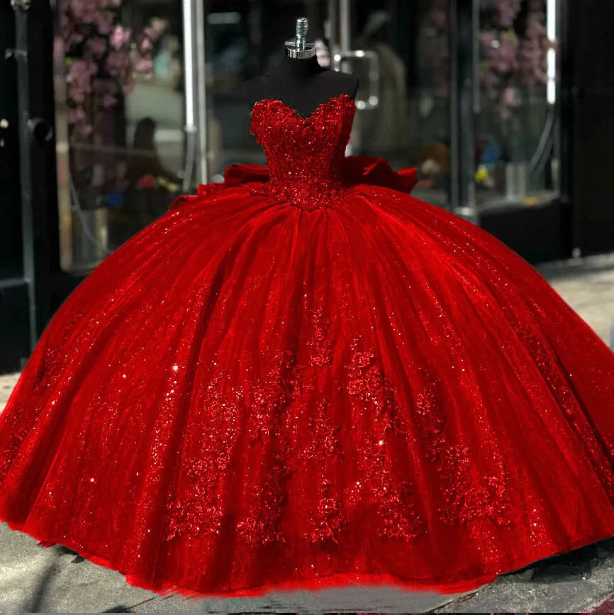 Vintage Strapless Emerald Green Quinceanera Dresses Lace Sweet 15 XV Gowns
