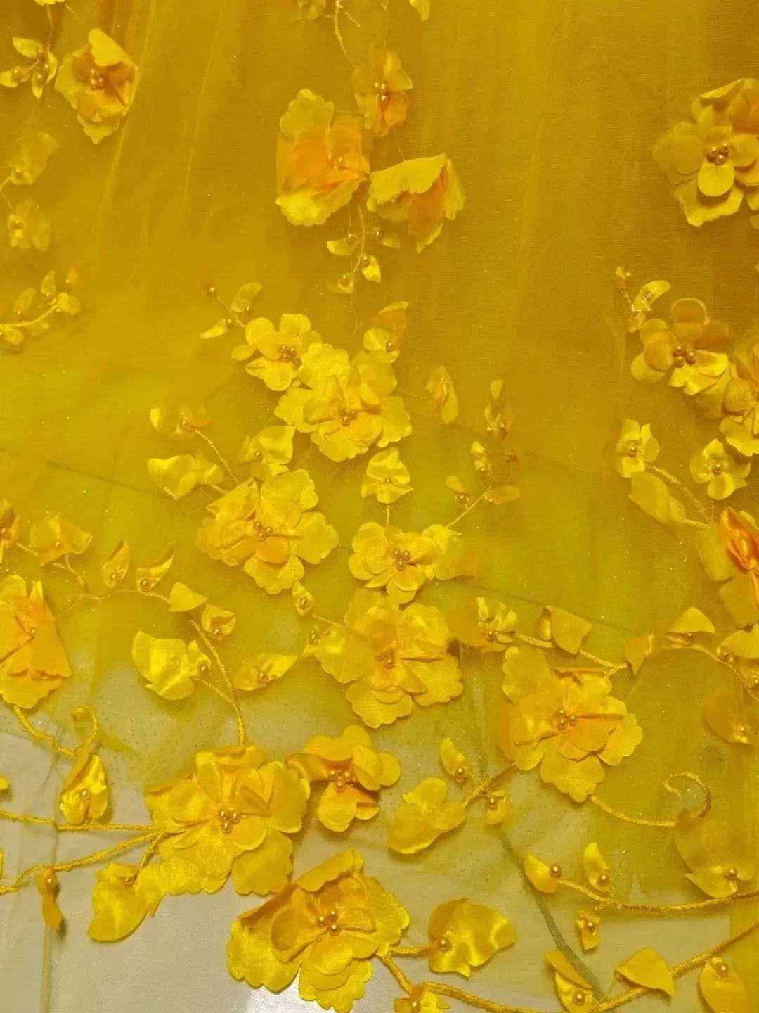 Girls Yellow Quinceanera Dress with Flowers for sale Off the Shoulder