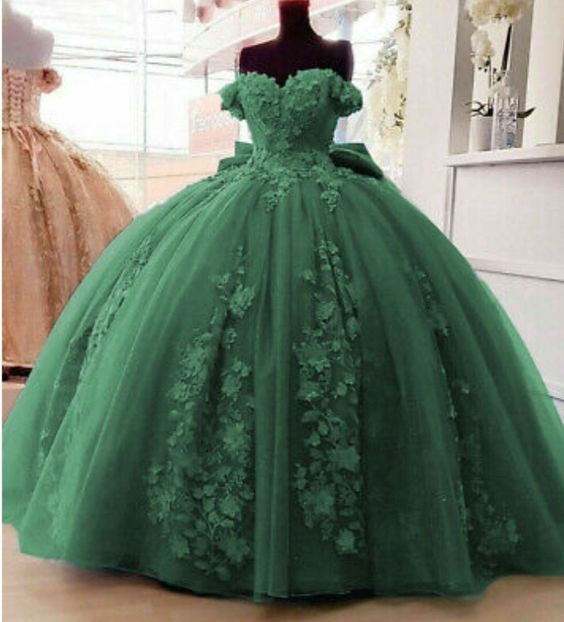 MyChicDress 2025 Off Shoulder Vintage Quinceanera Dresses 3D Floral Applique Sweet 16 Gowns US16W Dusty Blue