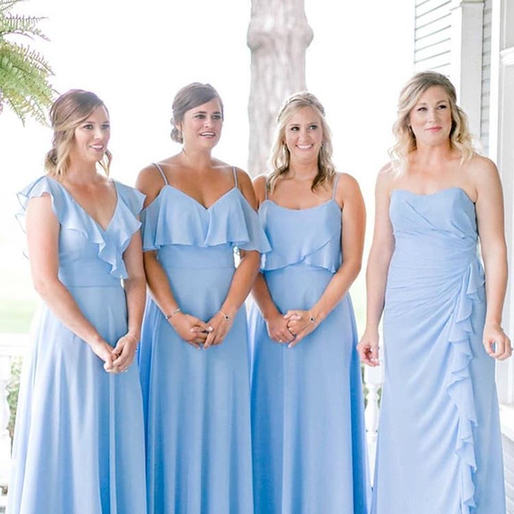 Convertible Sky Blue Bridesmaid Dresses