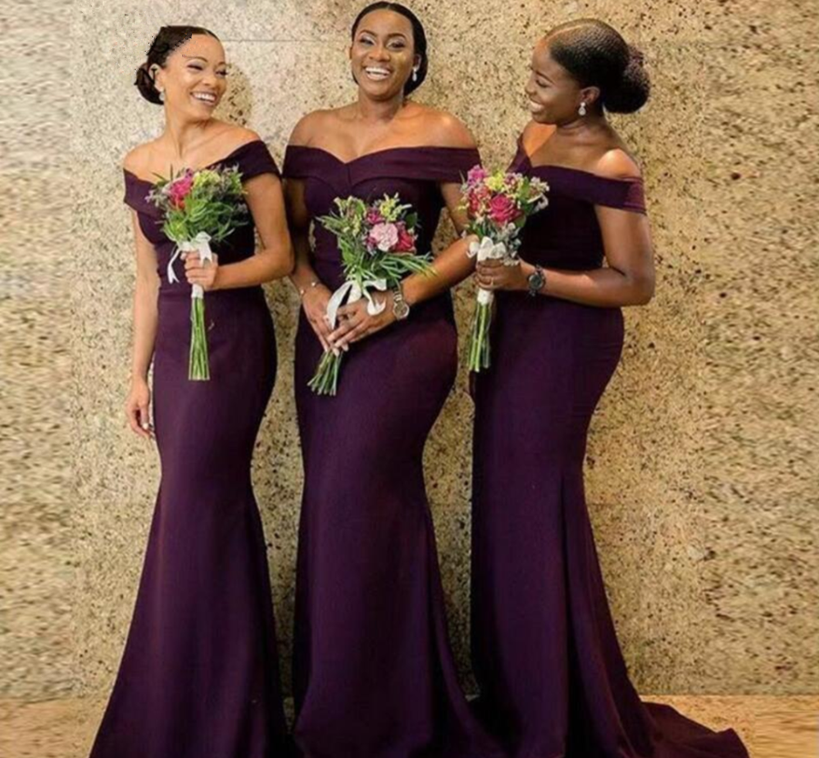 deep purple bridesmaid dresses