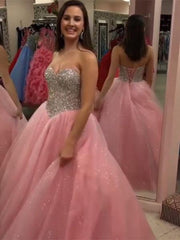 Sweet 16 Dresses Pink Sequin Ball Gown  Quinceanera Dress