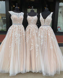 lace tulle formal dresses