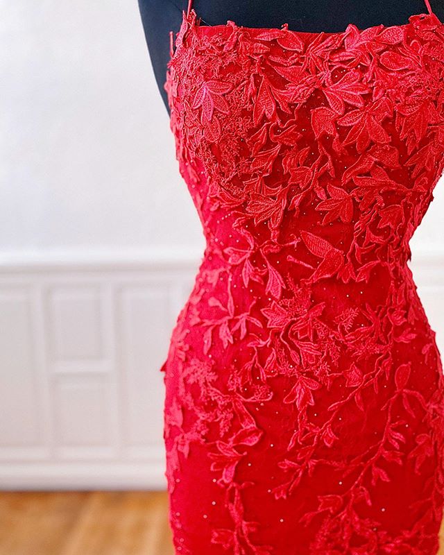 mermaid lace prom dress