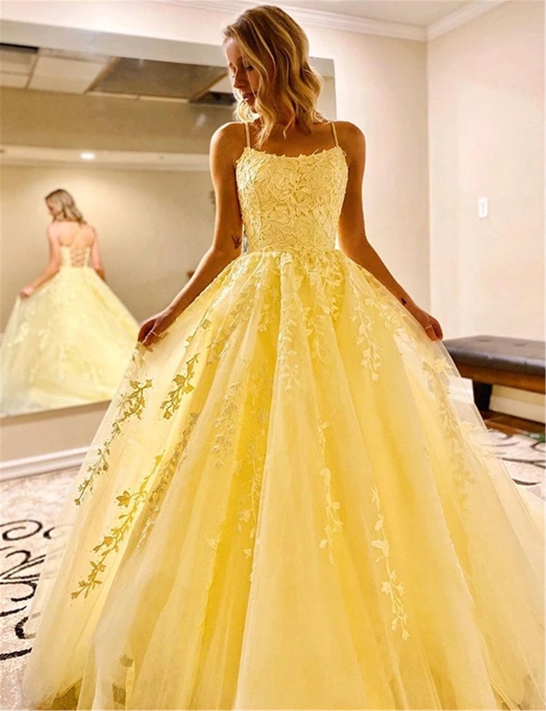 Wedding Gowns Yellow Prom Dresses 2018 Lily Wedding Womens Off
