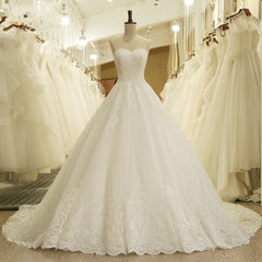A Line Sweetheart Lace Vintage Bridal Wedding Dresses Lace Up - MyChicDress