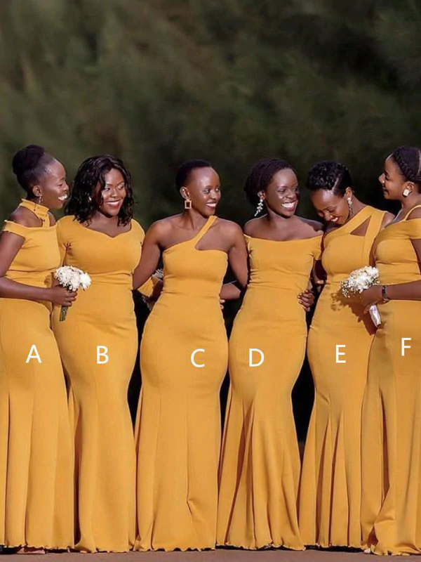 African Girl Yellow Wedding Guest Dress Cheap Mismatched Bridesmaid Dr MyChicDress African Girl Yellow Wedding Guest Dress Cheap Mismatched Bridesmaid Dr MyChicDress