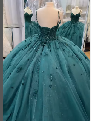 Ball Gown Beaded Green 2025 Vintage Quinceanera Dress Graduation Dresses MyChicDress