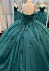 Ball Gown Beaded Green 2025 Vintage Quinceanera Dress Graduation Dresses MyChicDress