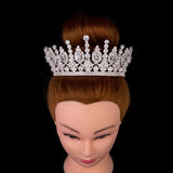 Luxury Elliptical Zircon Bridal Crowns Wedding Party Classical Crown For Women