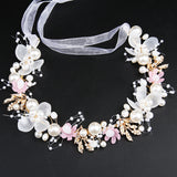 Pearl Crystals Crown Wedding Tiara Bridal Hair Accessories