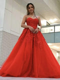 Cheap Sweetheart Red Lace PromDresses 2024 Long Formal Evening Dresses UK