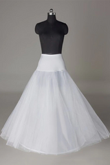 2 Tier Floor Length A-Line  Tulle Wedding Petticoats