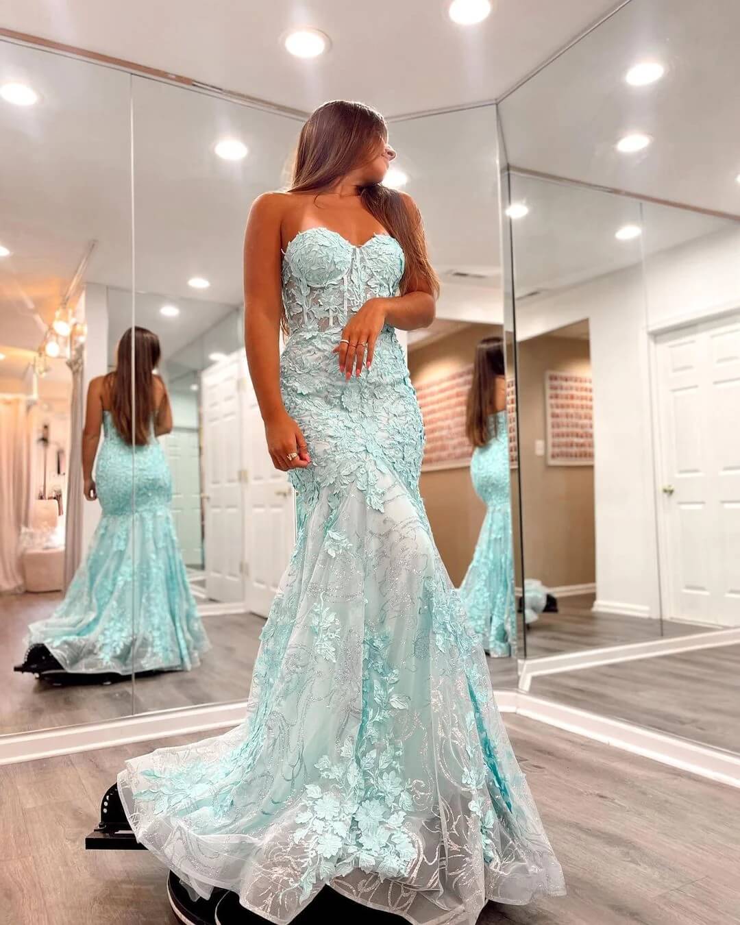 Prom Dresses Long Fishtail Dresses Uk ZAPAKA Women Sparkly Mermaid