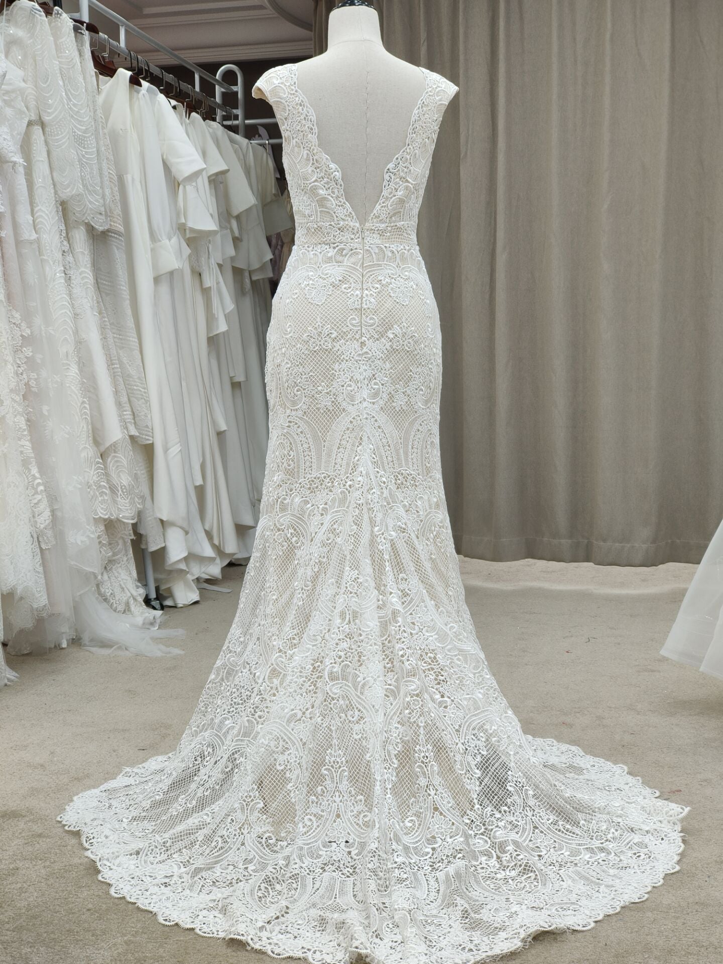 Gorgeous Lace Vintage Boho Wedding Dresses Mermaid Long Bridal Gowns MyChicDress