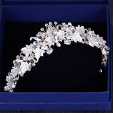 Pearl Crystals Crown Bridal Hair Accessories Wedding Tiara
