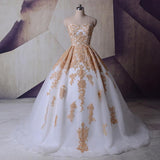 gold lace wedding dresses