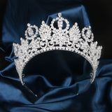 Luxury Crystal Tiara Quinceanera Crown Queen Bridal Crowns