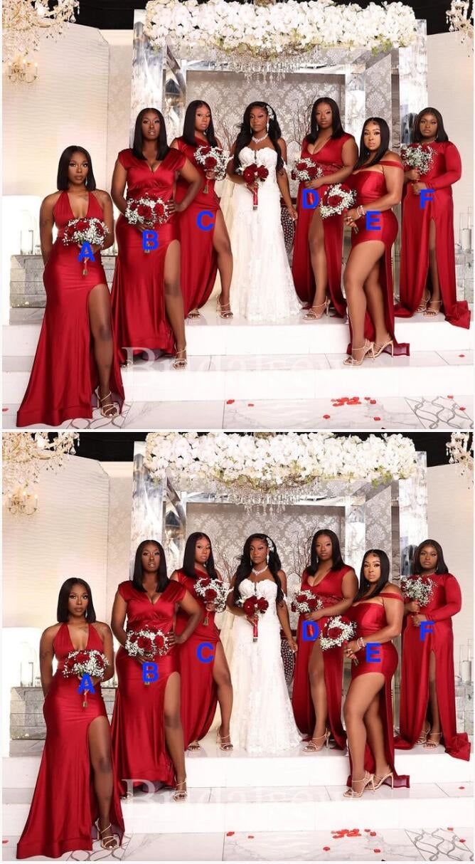 Red white and blue bridesmaid dresses sales