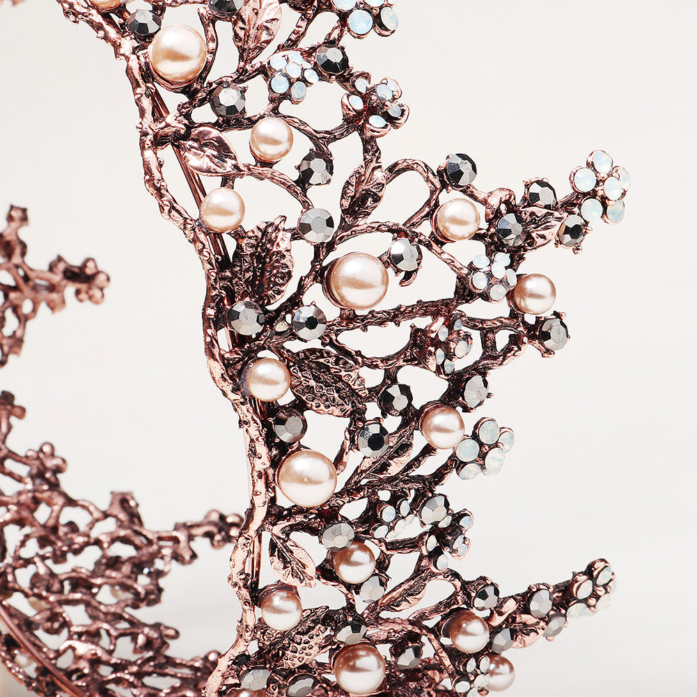 New Fashion Crystal Pearls Bridal Tiara For Wedding Vintage Shiny Quinceanera Crowns MyChicDress